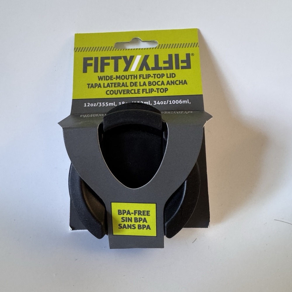 FIFTY/FIFTY A68003BK0 Wide Mouth Flip Top Lid Water Bottle Replacement Lid
